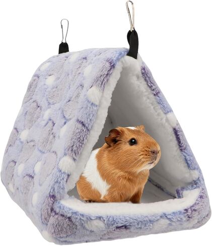 Litewoo Sugar Glider كيس النوم أرجوحة الحيوانات الصغيرة، سرير معلق عش قطني دافئ للفئران الهامستر Gerbil Sugar Glider Chinchilla السنجاب خنزير غينيا (القهوة) in Saudi Arabia