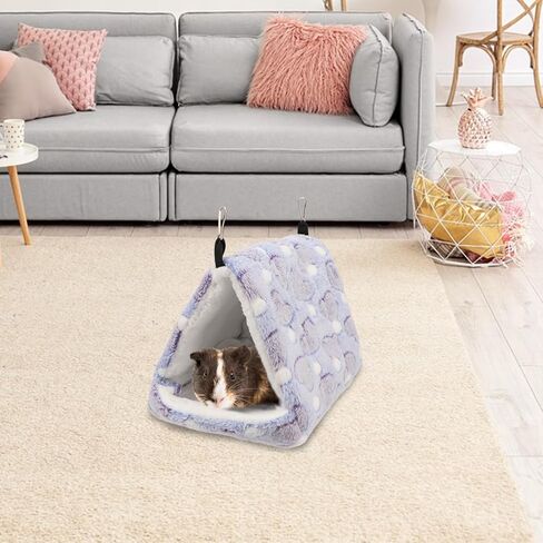 Litewoo Sugar Glider كيس النوم أرجوحة الحيوانات الصغيرة، سرير معلق عش قطني دافئ للفئران الهامستر Gerbil Sugar Glider Chinchilla السنجاب خنزير غينيا (القهوة) in Saudi Arabia