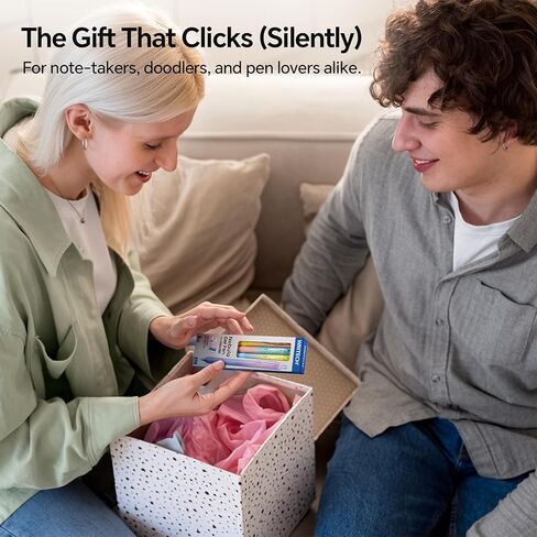 WRITECH Gel Pens Fine Point: 0.7mm Black Ink Retractable 6ct Smooth Writing with Aesthetic Gradient Color Barrel for Journaling Note Taking Silent Click No Smear Nebula Pen Set in Kuwait