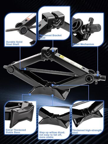 Spare Tire Repair Tool Kit for 2 Ton Car Tire Repair Kit fit Silverado/Sierra (2000-2014) with Spare Tire Jack Handle and Wheel Lug Wrench Emergency Kit，Replace 22969377 20782708 in Kuwait