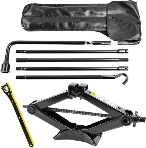 Spare Tire Repair Tool Kit for 2 Ton Car Tire Repair Kit fit Silverado/Sierra (2000-2014) with Spare Tire Jack Handle and Wheel Lug Wrench Emergency Kit，Replace 22969377 20782708 in Kuwait