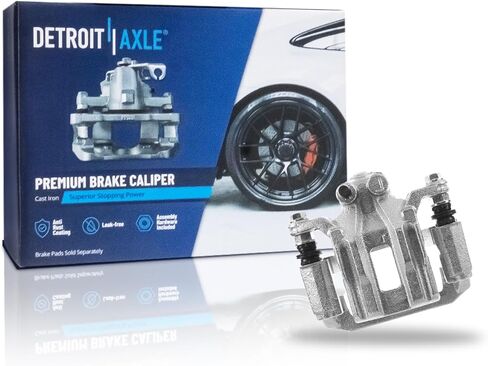 Detroit Axle - Rear Right Brake Caliper for 05-12 Nissan Pathfinder, Passenger Side Disc Brake Caliper w/Bracket 2005 2006 2007 2008 2009 2010 2011 2012 Replacement in Kuwait