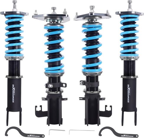 maxpeedingrods Coilover لنيسان ألتيما 2013-2018، لنيسان ماكسيما 2015-2023، 24 مستوى مثبط قابل للتعديل كويلوفيرس طقم تعليق تبختر، ارتفاع قابل للتعديل T6 مجموعات خفض مطورة أزرق in Kuwait