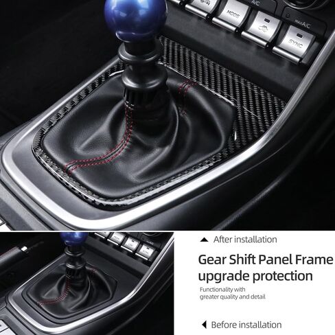 ملصق إطار لوحة ناقل الحركة من ألياف الكربون لوحدة التحكم المركزية من BETTERHUMZ متوافق مع Toyota GR86 لملحقات السيارة الداخلية Subaru BRZ 2021-2024 (أسود) in Kuwait