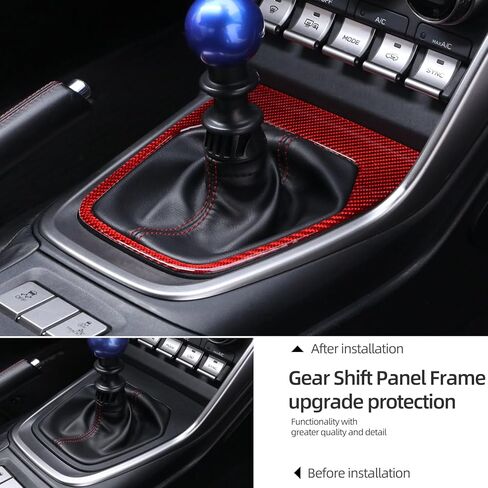 ملصق إطار لوحة ناقل الحركة من ألياف الكربون لوحدة التحكم المركزية من BETTERHUMZ متوافق مع Toyota GR86 لملحقات السيارة الداخلية Subaru BRZ 2021-2024 (أسود) in Kuwait