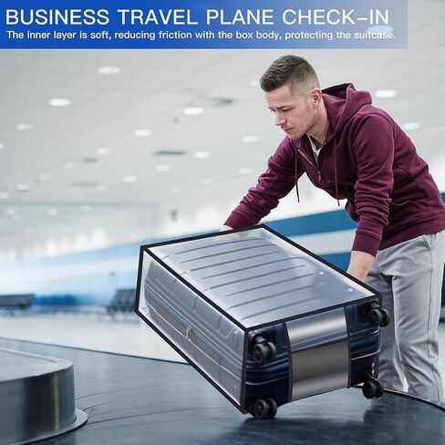 3 Pieces Thicken Clear Luggage Cover Protector with Tag Pocket, 20" 24" 28" PVC Luggage Covers for Suitcase Waterproof Dustproof Anti-scratch Travel Suitcase Covers Case for Wheeled Luggage in Saudi Arabia