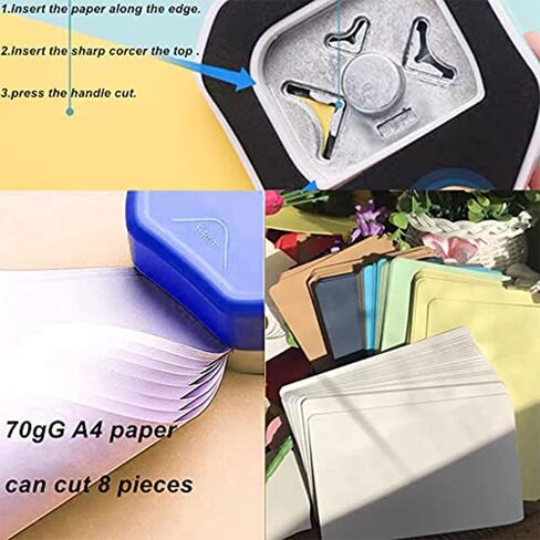 3-in-1 Corner Rounder Punch (R4mm+R7mm+R10mm) for Crafts, Scrapbooking, Card Making, and DIY Projects (Purple) in Saudi Arabia