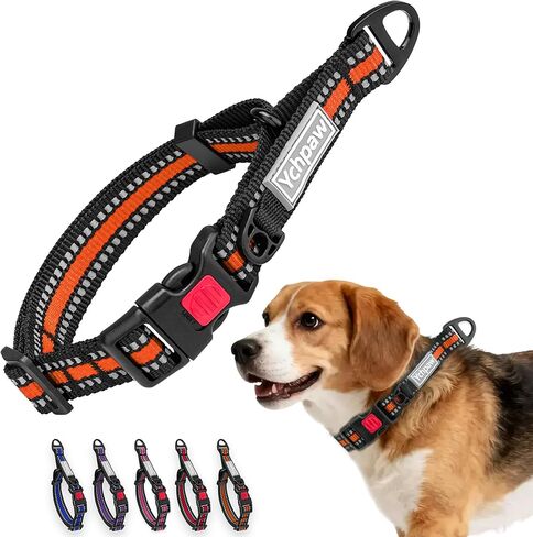 Martingale Collar for Dogs Reflective Collar with Quick Release Buckle, Adjustable Nylon Collars for No Slip Dog Collar, Blue, M in Saudi Arabia