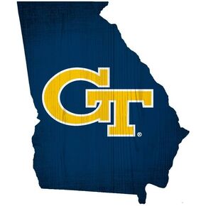 Fan Creations Sign Georgia Tech Team Color Logo State, Multi