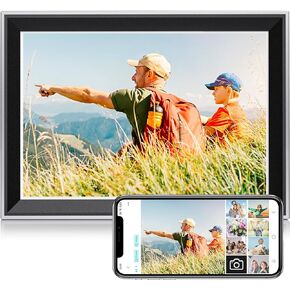 10 Inch WiFi Digital Photo Frame HD IPS Touch Screen, Electronic Picture Frame with 16GB Memory Support External SD Card, Bulk Upload via APP or Email, User-Friendly, Timed Sleep, Background Music