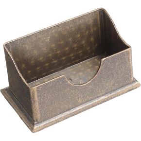 Operitacx Vintage Decorative Business Card Holder: Mental Business Card Holder -Metal Desktop Card Holder for Desk - Business Card Stand for Office Study Tabletop