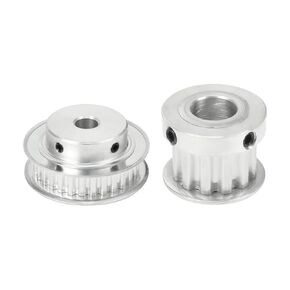 MECCANIXITY Aluminum 12 Teeth and 30 Teeth 10mm Bore 5.08mm Pitch Timing Belt Pulley for 10mm Belt, Pack of 2