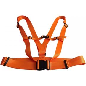MiOYOOW Deer Pull Strap, Orange Adjustable Deer Draw Harness Shoulder Multifunctional Drag Antler Widen Harness for Deer and Other Large Small Animals