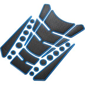 Motoforti دراجة نارية الغاز النفط خزان الوقود حامي 3D PVC المطاط وسادة شعار شارة ملصق ملصق أزرق in Kuwait
