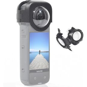 Fotoleey نوع مشبك واقي عدسة ممتاز لـ Insta360 X4 زجاج مقسى 9H صلابة عالية نفاذية الضوء