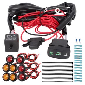 UTV Turn Signal Kit Universal ATV Street Legal Kit with Rocker Switch Side by Side Turn Signal Light Kit for ATV UTV, Fits For Polaris Ranger RZR