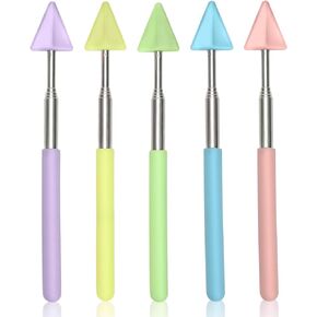 5pcs Telescopic Teachers Pointer, Teachers Pointer Stick Arrow Retractable Extendable Hand Pointer Stick for School Teachers Classroom Office Presentation Whiteboard Supplies