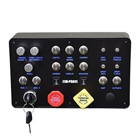 SIM-PANEL Classic ATS/ETS2 Button Box for American Truck Simulator (ATS/ETS2 Button Box w/Communications and VESA Compatibility)