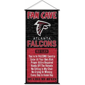 Atlanta Falcons Man Cave Fan Banner Wall Door Scroll