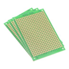 uxcell 5x7cm Single Sided Universal Printed Circuit Board Coppered for DIY Soldering Green 3pcs