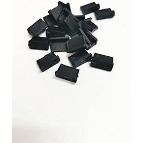 Niooliuk Pack of 20 Black Soft Silicone USB A Type Port Cover Anti Dust Plugs Stopper Protector Dustproof Cap for Female End
