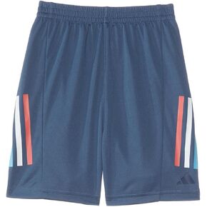 adidas Boys' Aeroready Elastic Waistband Graphic 3-Stripe Gym Shorts