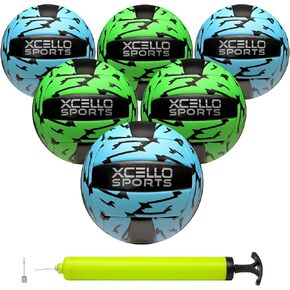 كرة الطائرة الرياضية Xcello متعددة الألوان مع مضخة (أخضر/أزرق فاتح) in Kuwait