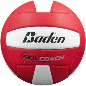 Baden | Skilcoach Heavysetter | Composite | Indoor Weighted Training Volleyball | 14U-18U | Official Size 5 + 15-17 Ounce | Red/White in Saudi Arabia
