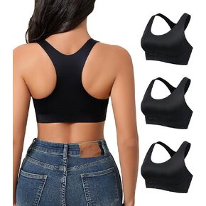 ULTREAGLE Women's Y-Back Seamless Sports Bra Wireless Yoga Racerback Tank Top