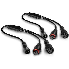 OPT7 Aura 2pc 10ft Extension Wires with 4 Pin RGB Round Connector for Aura Remote Control Car Interior Light, Underglow, Grille, Wheelwell, Halo, Engine Bay, Boat LED Light, Car Truck RV Accessories