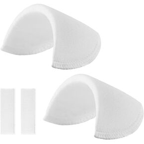 1Pair of White Sponge Shoulder Pads Foam Shoulder Pads Shoulder Enhancer Non Slip Shoulder Protectors for Girls Women Men Jacket T-Shirt Clothing Dress Sewing Accessories White, Undergarment Sewing