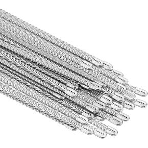 PATIKIL 7.9Inch Spiral Steel Boning, 36 Pack Steel Spiral Corset Boning Stay for Sewing Corset Underwear Costumes Wedding Dress Making, Silver
