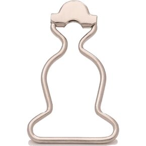Amanaote 1" Inside Bottom Size Silvery Dungaree Fastener Overall Clip Suspender Buckle Pack of 20