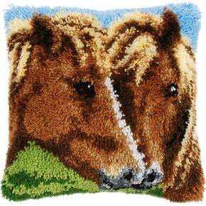 LAPATAIN Latch Hook Kits for DIY Throw Pillow Cover,Dog Needlework Cushion Cover Hand Craft Crochet 17x17inch