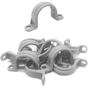 Alamic 1/2" Conduit Clamp Plastic Clamps Pipe Clamps PVC Pipe Straps Plastic Conduit Strap for PVC Pipes Conduit and Cables 12 Pack