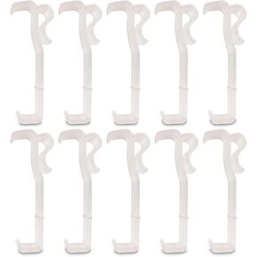 Amazing Drapery Hardware 2.5 Inch Clear Valance Clips for Top Blind Brands, 10-Pack - Sturdy Plastic Brackets, Ideal for Wood & Metal Treatments