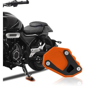 Motorcycle Kick stand Extension Plate, Motorcycle Side Stand Foot Enlarger, Foot Side Stand Extension Pad Support Plate, Motorcycle Kickstand Pad Extender Fit for KTM 1290 1050 1090 1190ADV (Black)