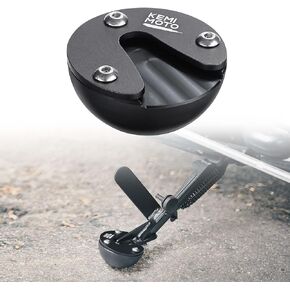 KEMIMOTO Motorcycle Kickstand Pad Ball Compatible with Grom MSX125 Kickstand Extension Support Plate for Soft Surfaces, Grass, Hot Pavement, Outdoor Parking