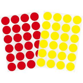 ChromaLabel 3/4 Inch Circle Sticker Labels, High Visibility Round Colored Stickers, Permanent Colored Dot Stickers - 1200 Sticky Dots per Variety Pack, 5 Assorted Colors