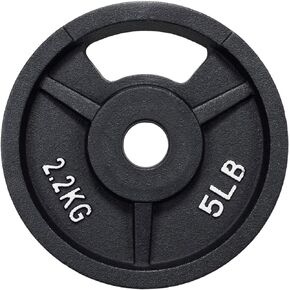 لوح وزن من الحديد الزهر من Signature Fitness لتدريبات القوة ورفع الأثقال، أولمبي أو قياسي