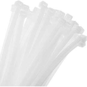 MECCANIXITY 50pcs 26 Inch 176 Lbs Cable Zip Ties Self-Locking Extra Long Nylon Cable Tie Wraps 3/8" for Cord Management, White in Kuwait