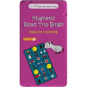The Purple Cow Magnetic Travel Road Trip Bingo Game - Board Games for Kids and Adults. Great for Travel