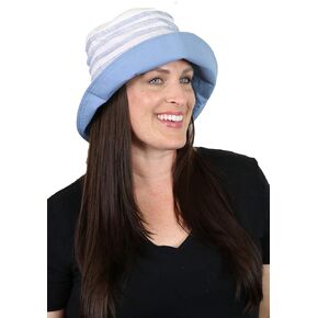 Sun Hats for Women Summer Beach Packable Travel Fashion Bucket Chemo Headwear Head Coverings 100% Cotton 50+ UPF Seaside