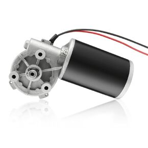 uxcell DC24V 80W 33RPM 8N.M Reversible Worm Gear Motor High Torque Speed Reducing Electric Gearbox Motor-JCF63R