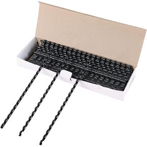 MYFULLY 100 Pack 19 Ring Plastic Comb Binding Spines | 1/4 Inch Diameter, 20 Sheet Capacity, Letter Size, Black Binding Comb (1/4" (20 Sheet Capacity))