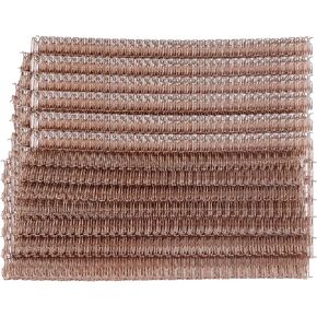 100Pcs Double Loop Wire Binding Spines, 100 Sheet Capacity 3:1 Pitch Binding Wire for Letter Size (Light Gold)