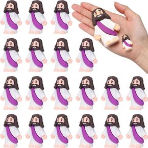 Barydat 3.2 Inch Large Jesus Figurines Religious Toy Gifts Jesus Gifts Classic Christ Savior Jesus Doll Religious Party Favors Supplies for Easter Egg Stuffers Christmas Decoration