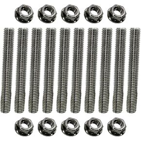 Stainless Exhaust Manifold Stud Kit Replacement for Ford 6.8L V10 Super Duty (1 Side, 10 pcs)