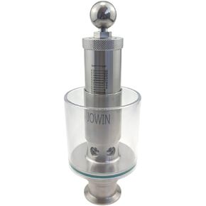 JOWIN 1.5" Tri Clamp Spunding Valve Adjustable PRV SS304 Stainless Steel 0.2-2.2 Bar Scale bar/psi