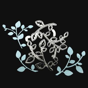 Silver Metal Cutting Dies, Leaves Pattern for Invitation Card Scrapbooking Embossing Paper Decoration Card Crafts DIY Easter Decoration Scrapbooking Die-Cuts